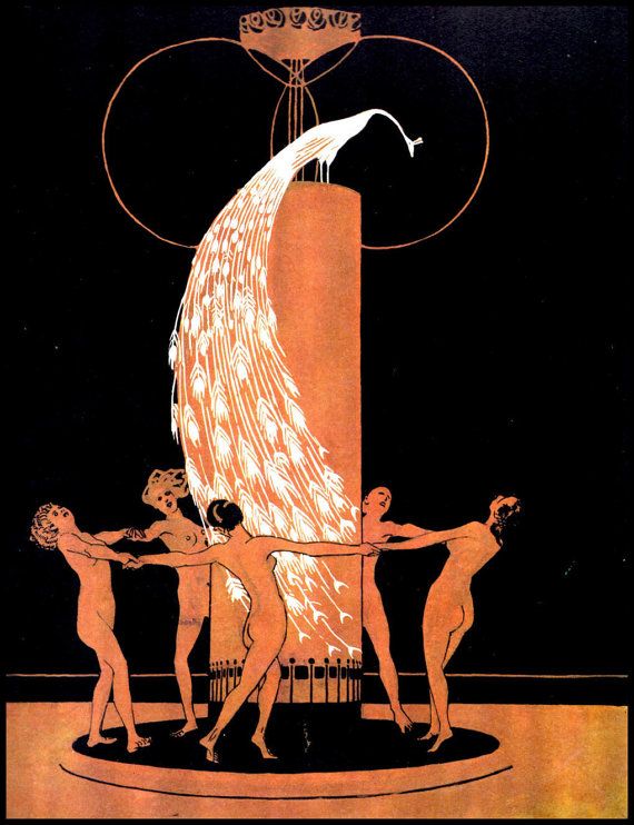 Art Nouveau – Albert Weisgerber, 'The Peacock Dance', Designed For The J…