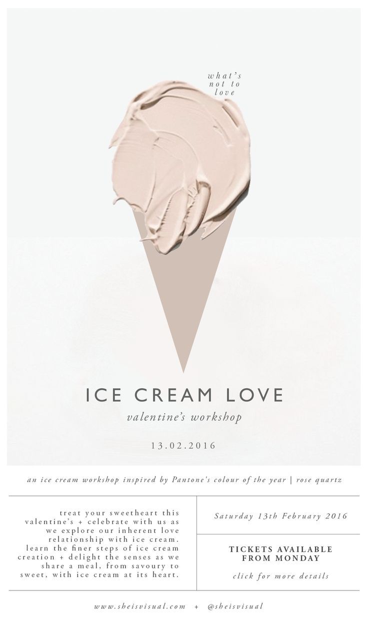 ICE CREAM LOVE WORKSHOP Digital Poster | design by SHE IS VISUAL