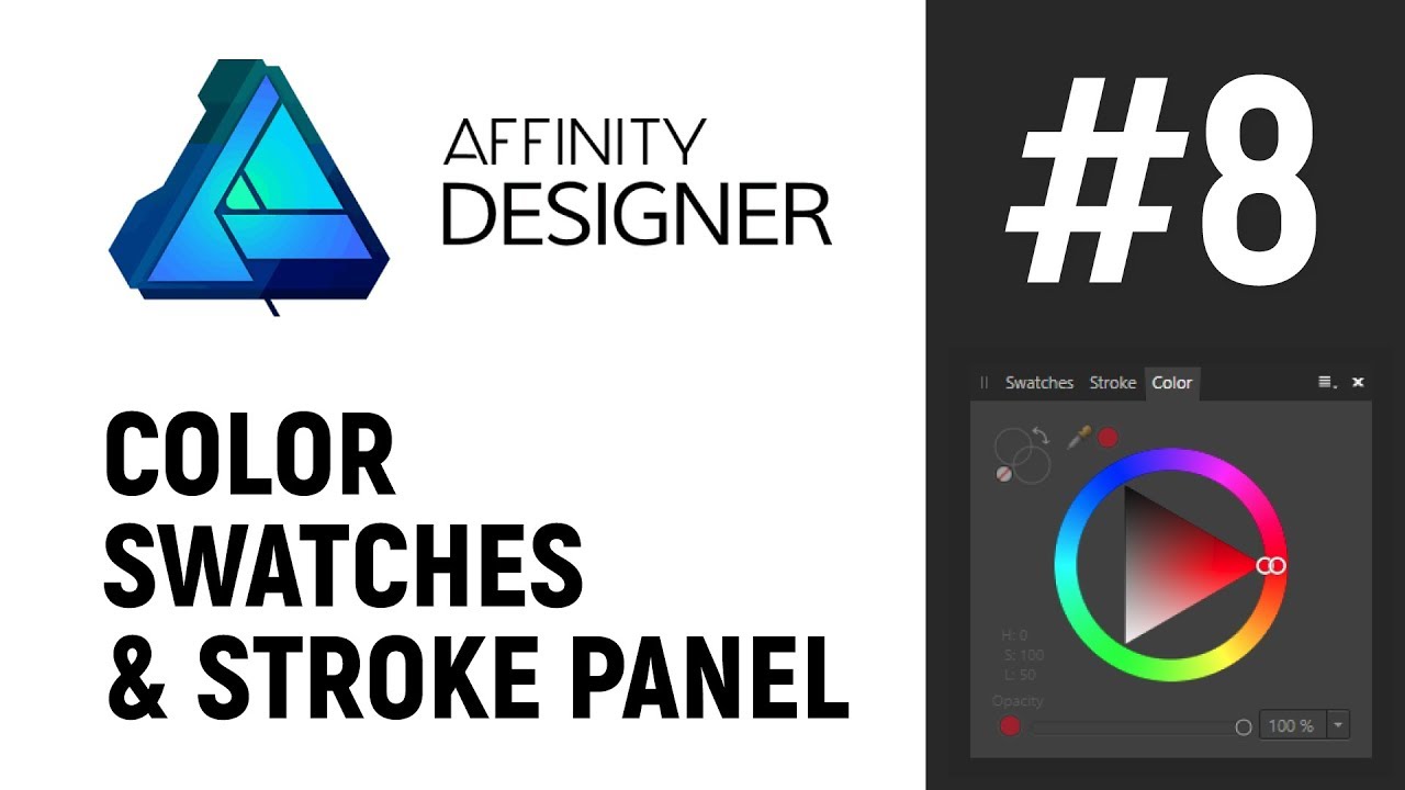 Affinity Designer tutorial #8 | color, stokes and swatches panel | Graphic Design