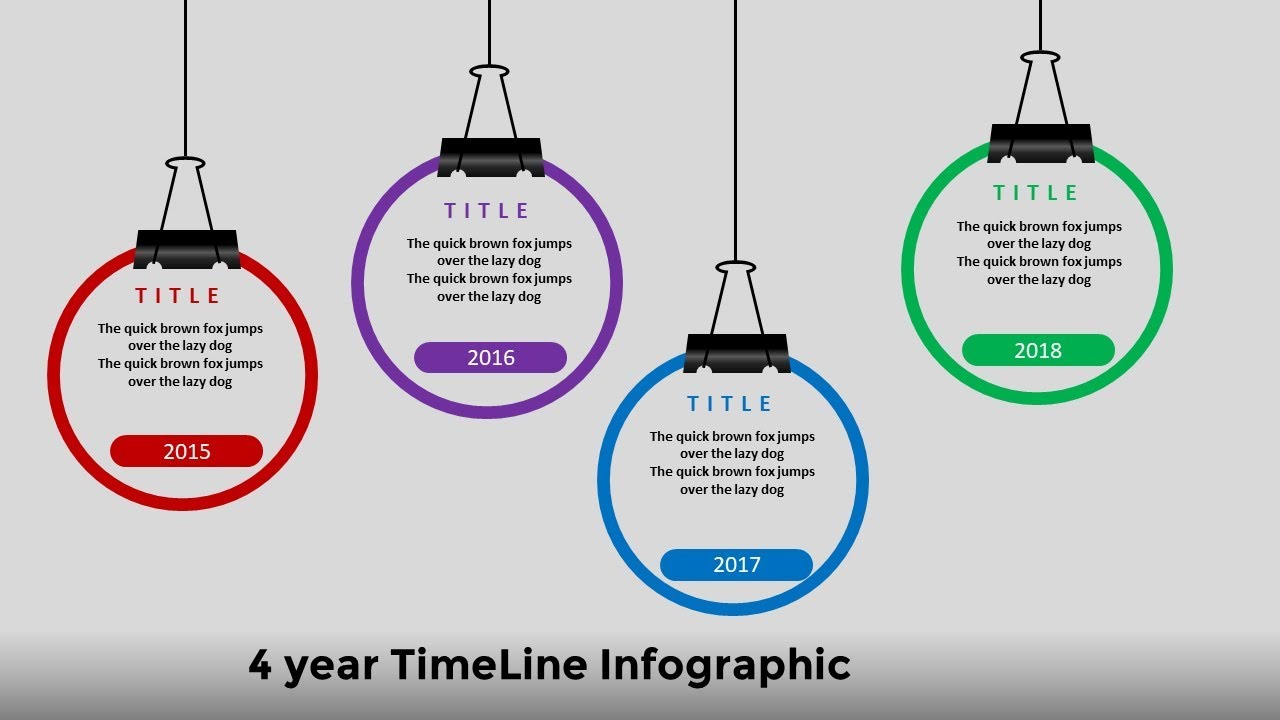 1.Create 4 Year CIRCULAR TIMELINE Infographic/ PowerPoint Presentation/Graphic Design/Free Template