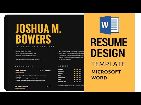 CV/Resume Design Template with Microsoft Word ( Graphic Designer )