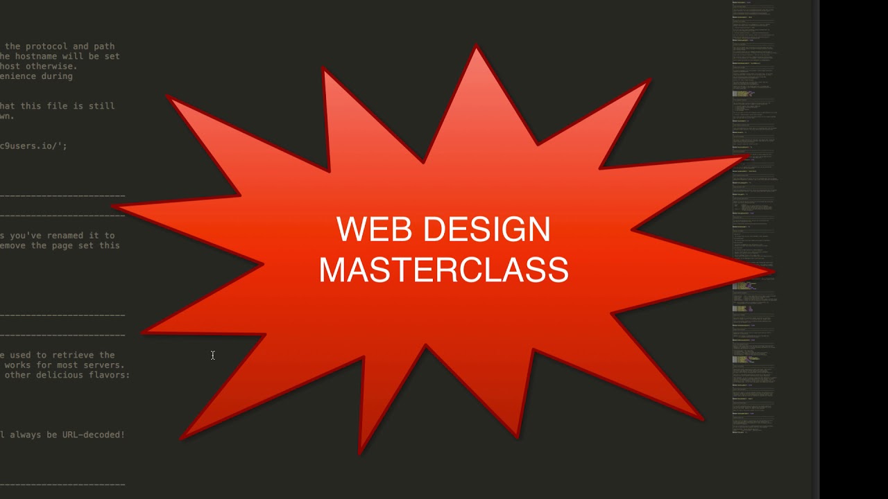 Website Design Masterclass – part 1 : intro