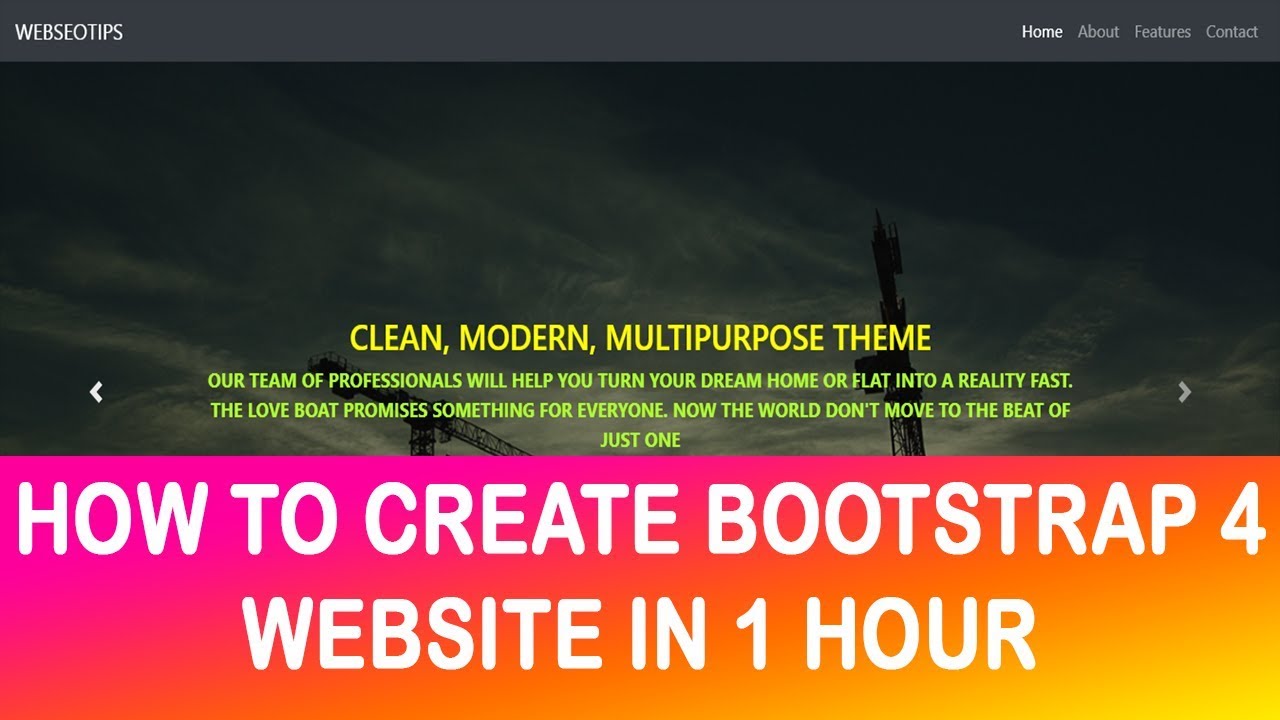 Bootstrap 4 website designing  2018 (with code)