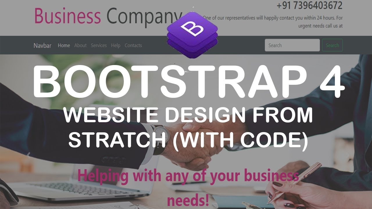 bootstrap 4 website designing  from scratch