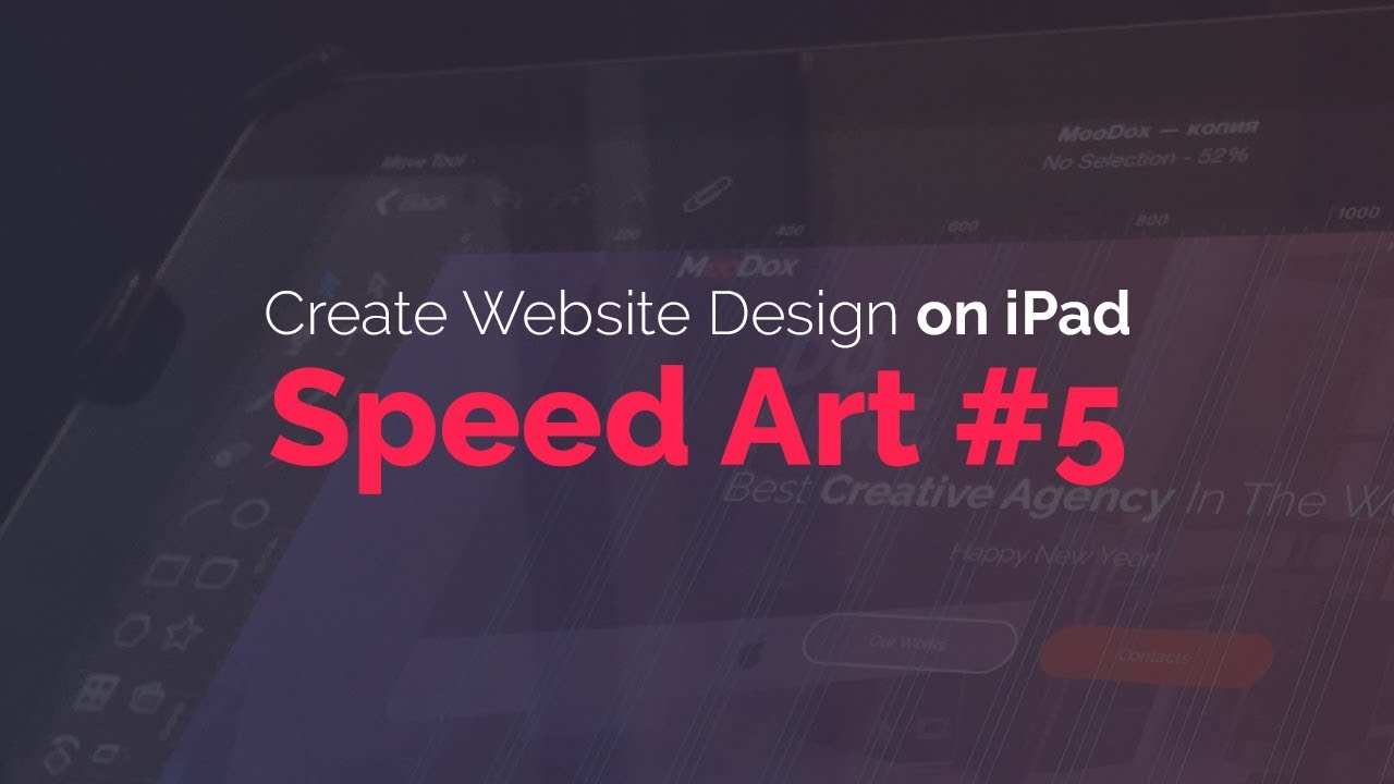 Create Website Design on iPad | Speed Art #5. Just for Fun ?