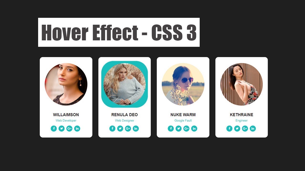 Hover on Image for our team section – website design || css 3 & Html 5