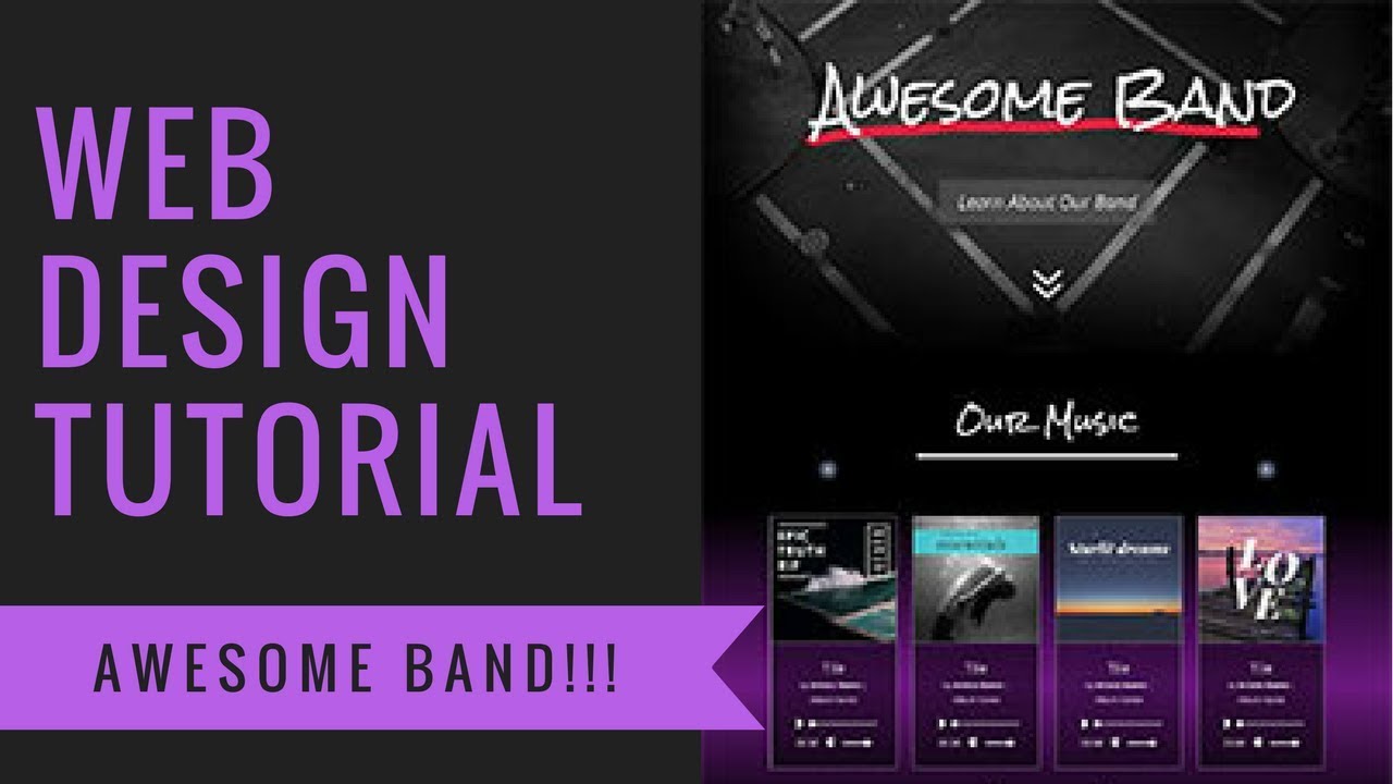 Web Design Tutorial, How To Make A Website For Awesome Band a Divi theme tutorial