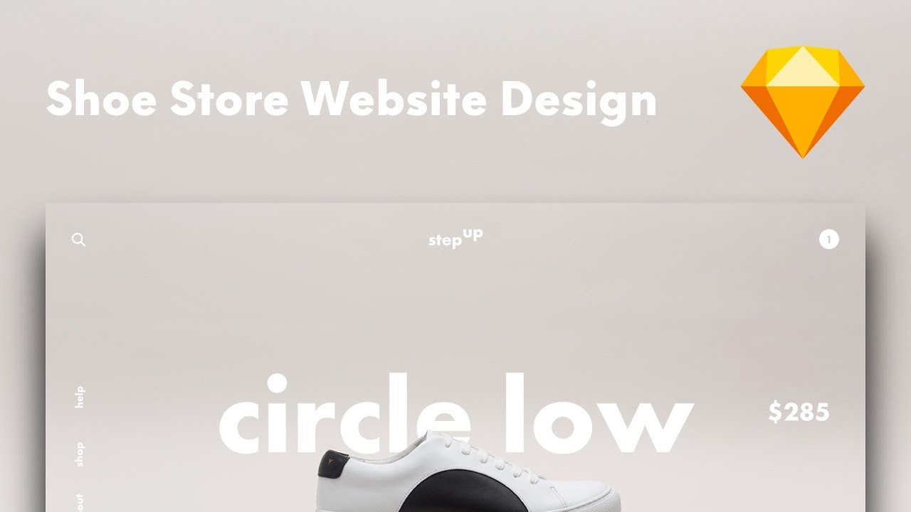Shoe Store Website Design | StepUp (UI Design in Sketch #12)