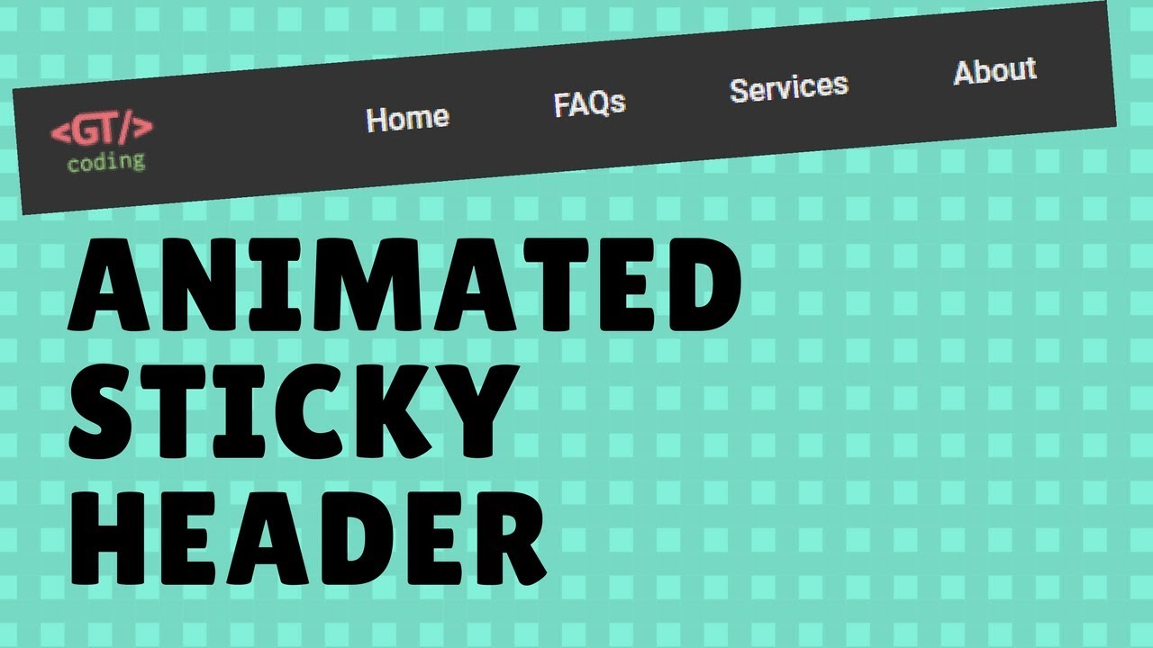 Animated Sticky Header using HTML CSS & Javascript (Web Design Tutorial)