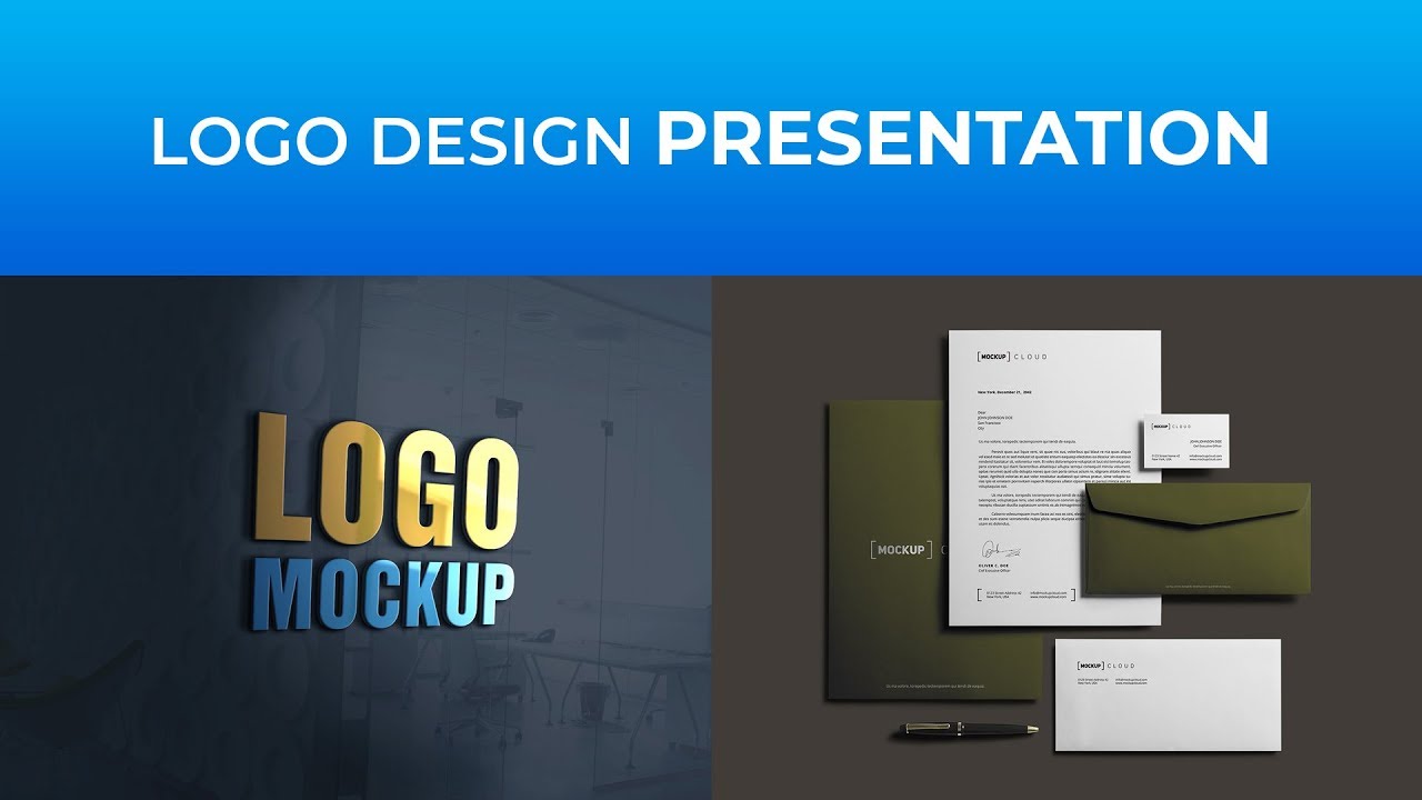 How To Make Your Logo Design Presentation | Logo Design Mockup Bangla Tutorial