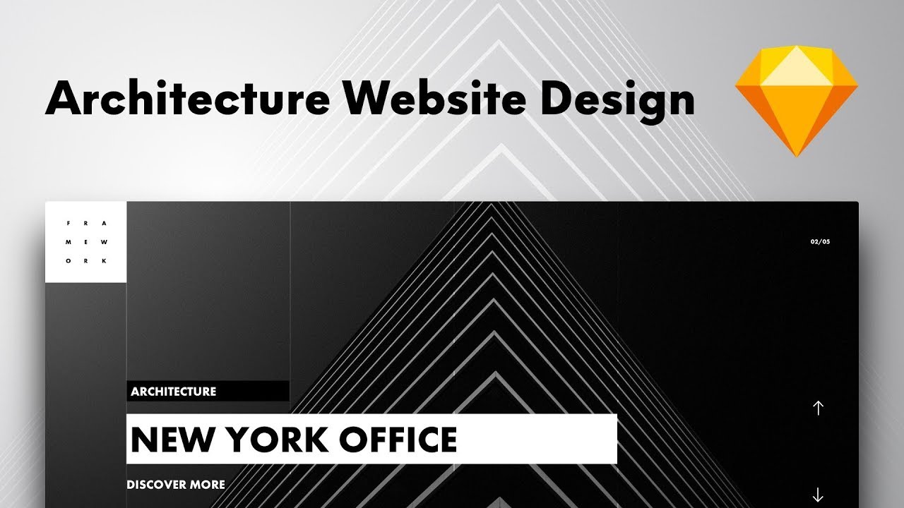 Architecture Website Design | Framework (UI Design in Sketch #03)