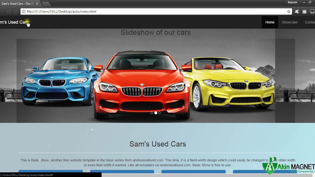 1 – Introduction – A One Page Automobile Website Design – Chat, Tracking System with Twitter Bootstr