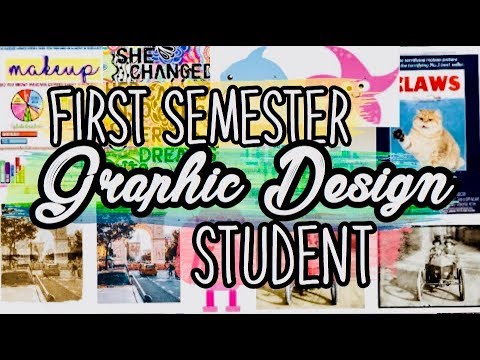 Work Load Of A First Semester Graphic Design Student! | Courtney Graben