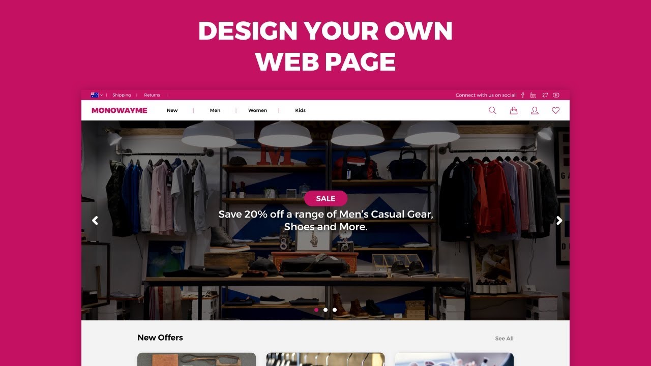 Website Design – eCommerce | Navbar & Header