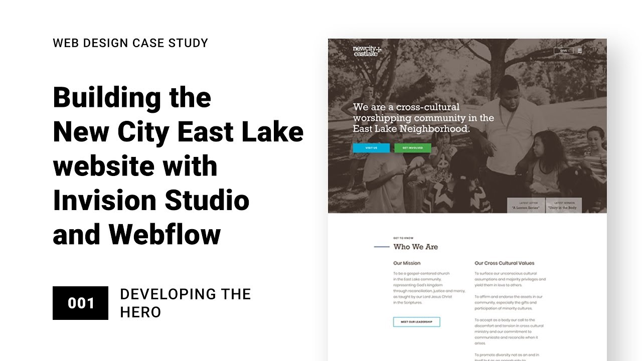 Chattanooga Web Design Case Study: NCEL 001 (with InVision Studio and Webflow)