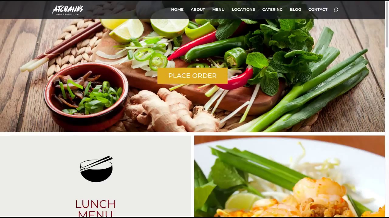 Responsive Restaurant Website Design – Atchana’s Homegrown Thai