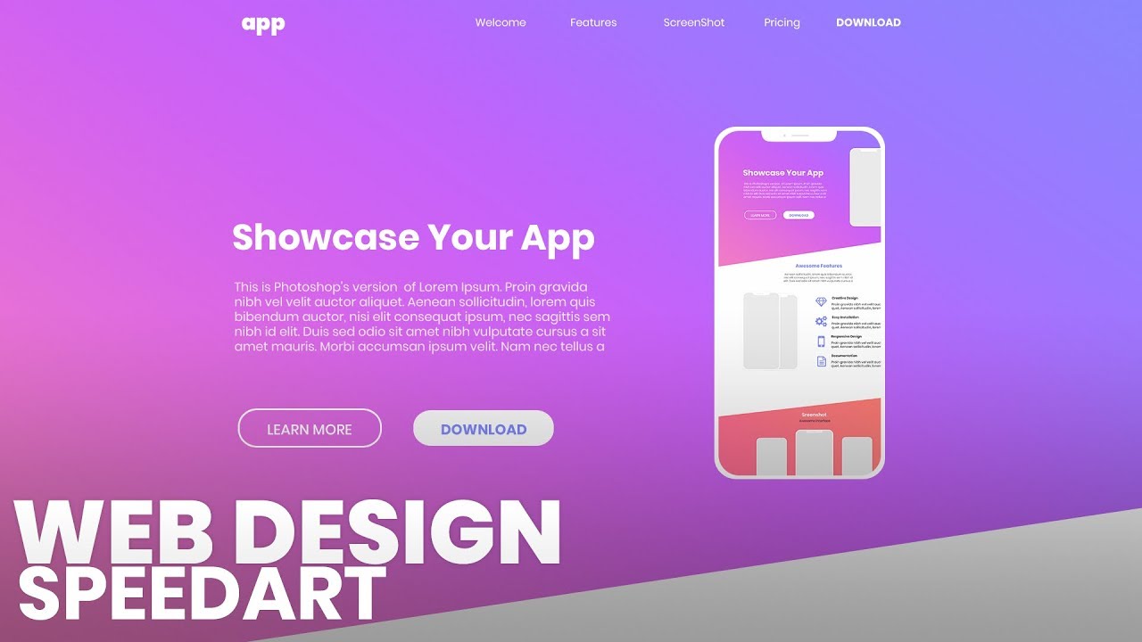 Web Design SpeedArt – Colorful App Landing Page #04