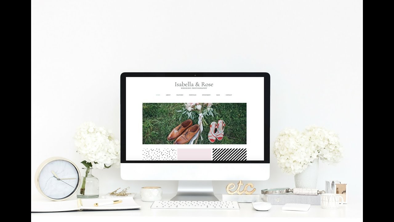 Wix Website Template, photography website design, Isabella & Rose