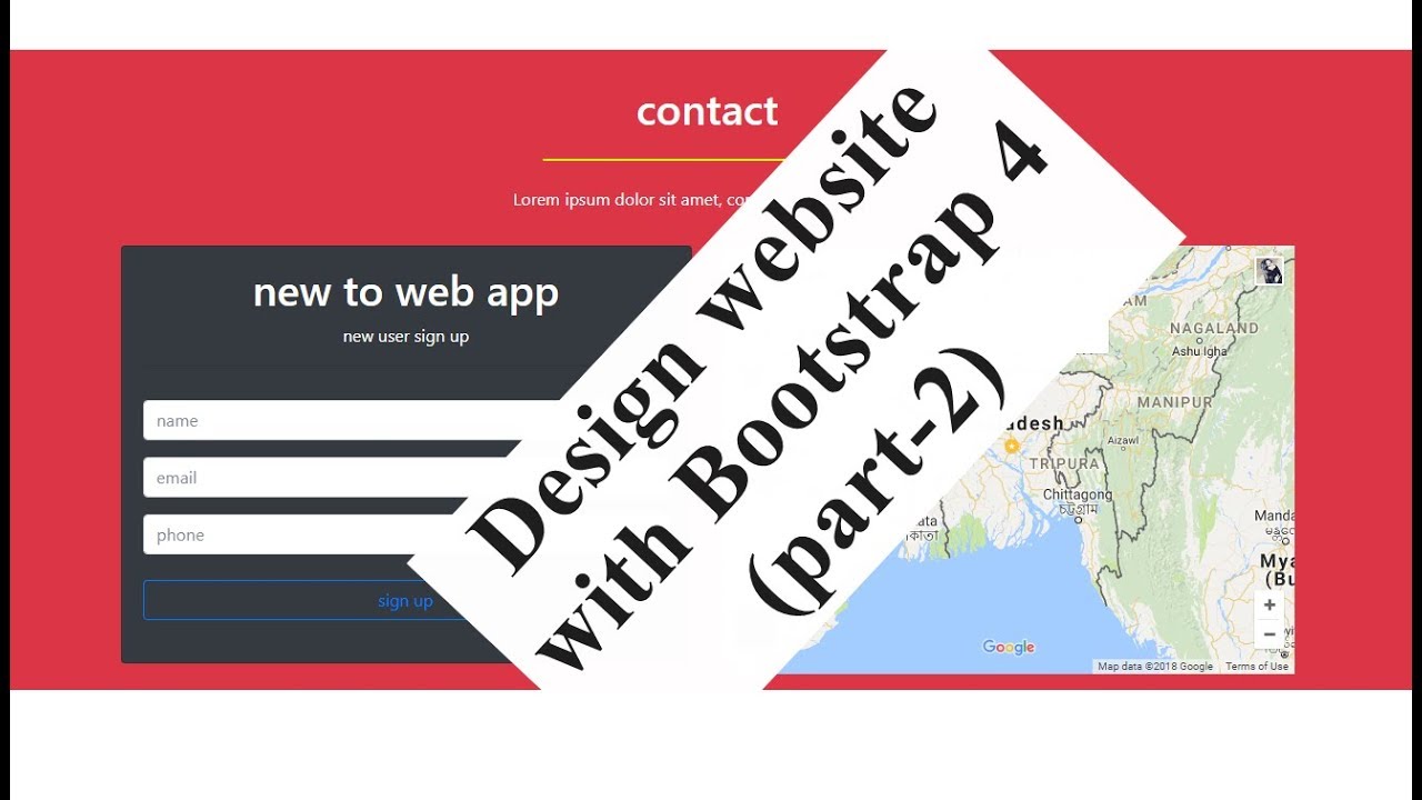 Web Design with Bootstrap 4 (part-2) Bangla web Design tutorial (part-8)