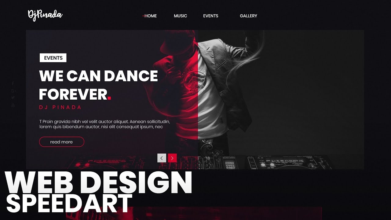Web Design SpeedArt – DJ Website #07