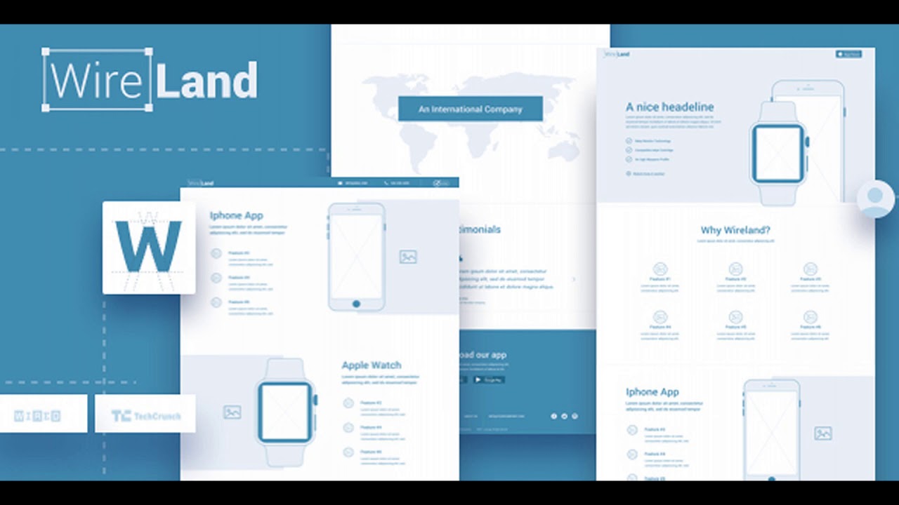 Wireland – Wireframe Library for Web Design Projects – Sketch Template | Themeforest Website