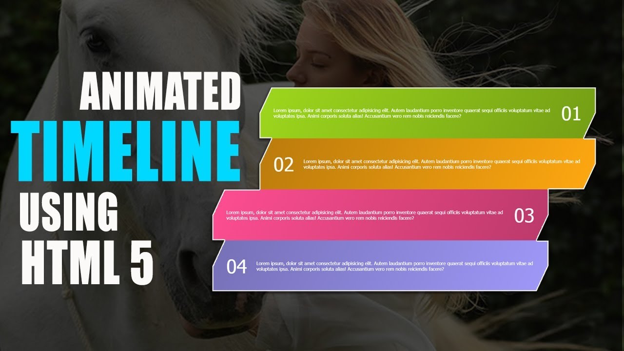 How To Create Vertical and Animated Timeline || Website Timeline HTML 5