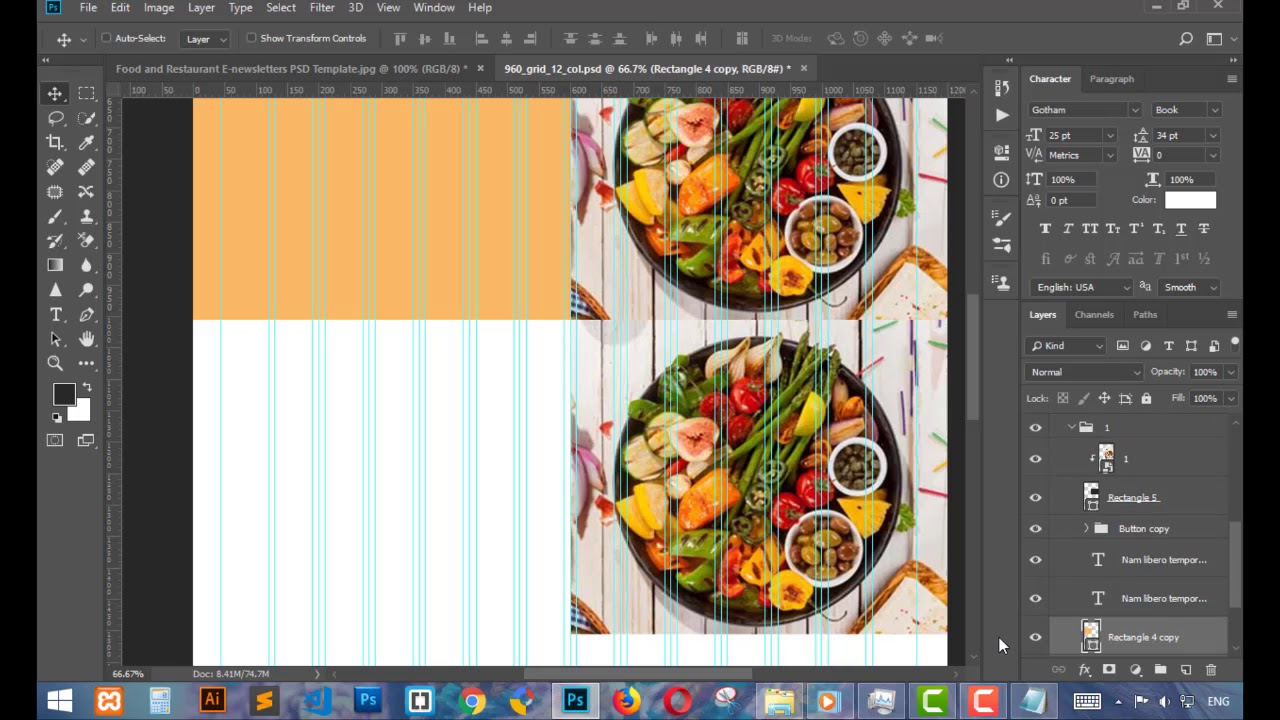 Photoshop Website Design Tutorial – How to Design a Website for a Restaurant in Photoshop