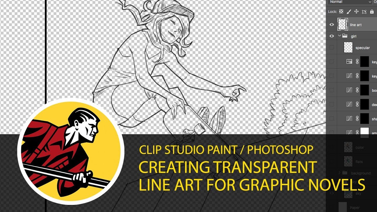 Creating Transparent Line Art For Graphic Novels