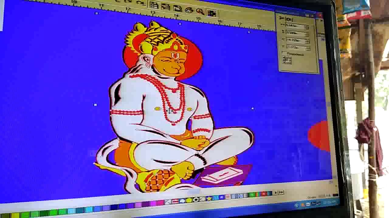 3D Hanuman dada Radium  art  design Chamunda computer graphic design