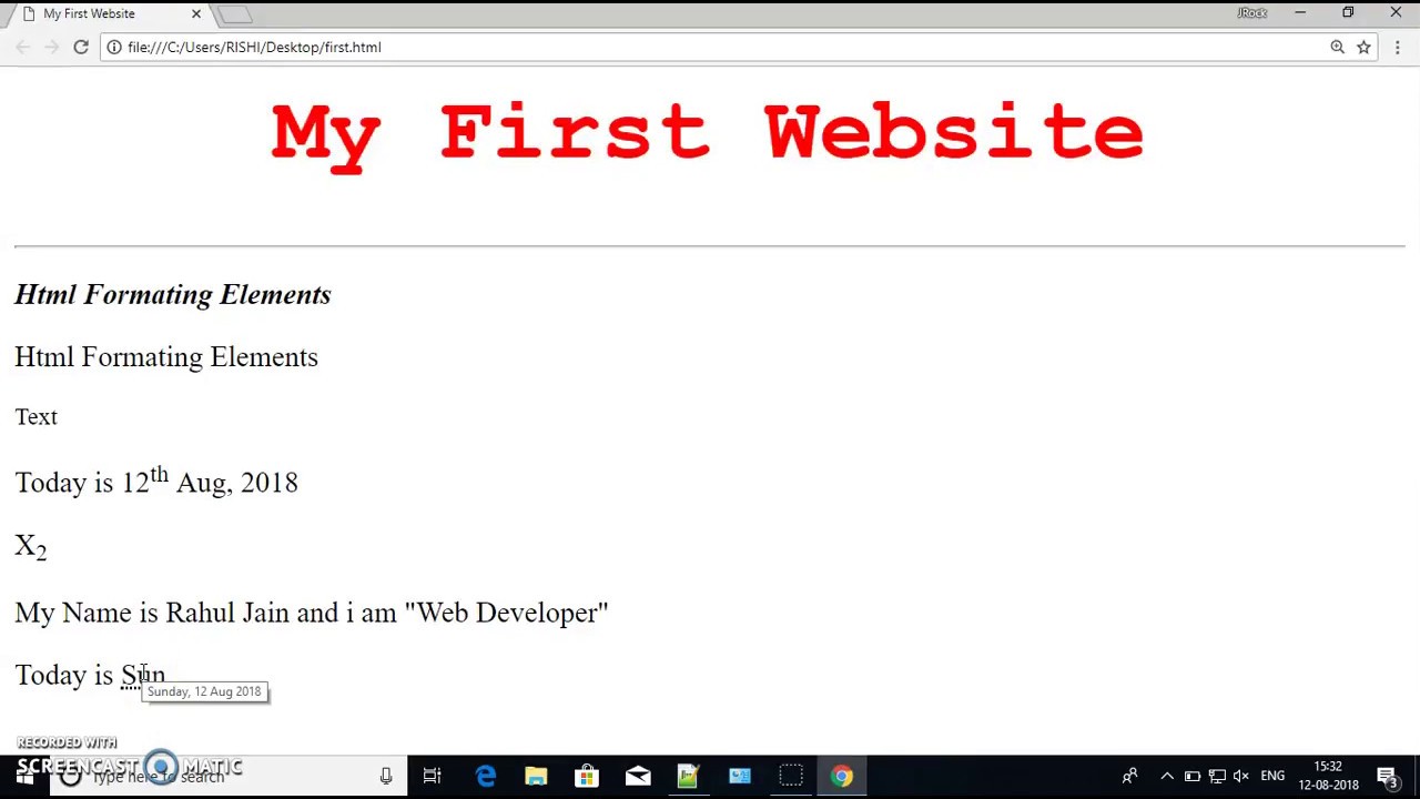 Part 4 : Learn HTML Website Designing (Hindi)