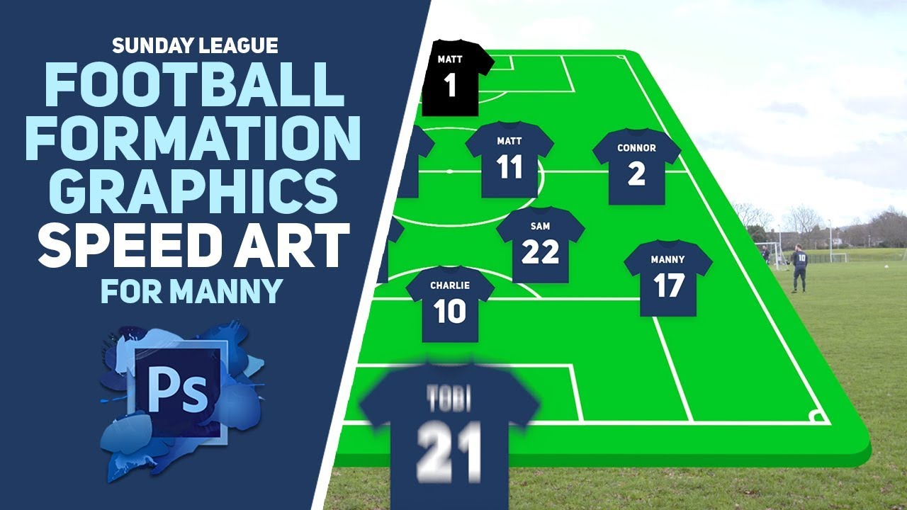 Manny | Sunday League Football Formation Graphics | Speed Art