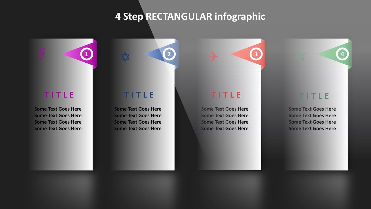 7.Create 4 step RECTANGULAR Infographics/PowerPoint presentations/Graphic Design/Free Template