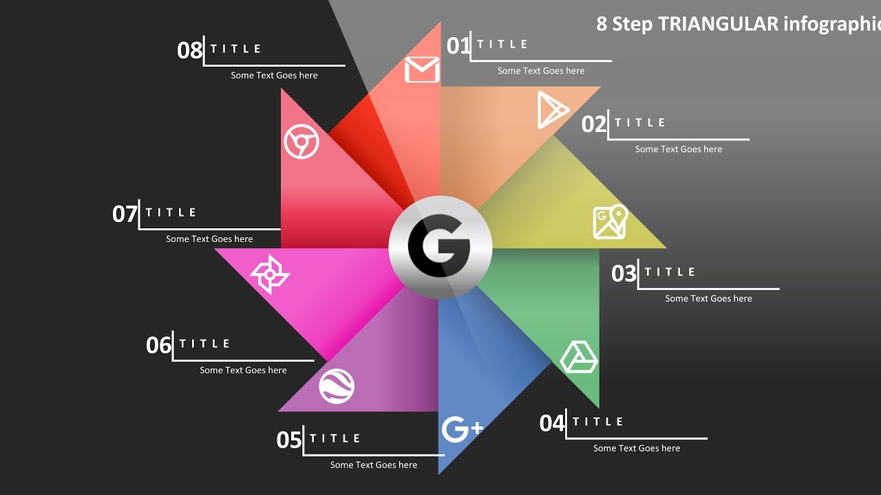 5.Create 8 step TRIANGULAR infographic/PowerPoint Presentation/Graphic Design/Free Template